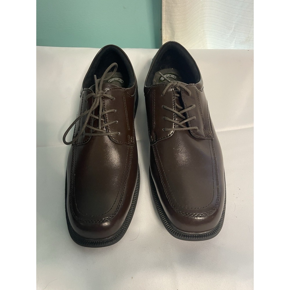 Nunn Bush Shoes Mens Size 12XW Brown Comfort Gel Leather Casual Oxford Bin4
